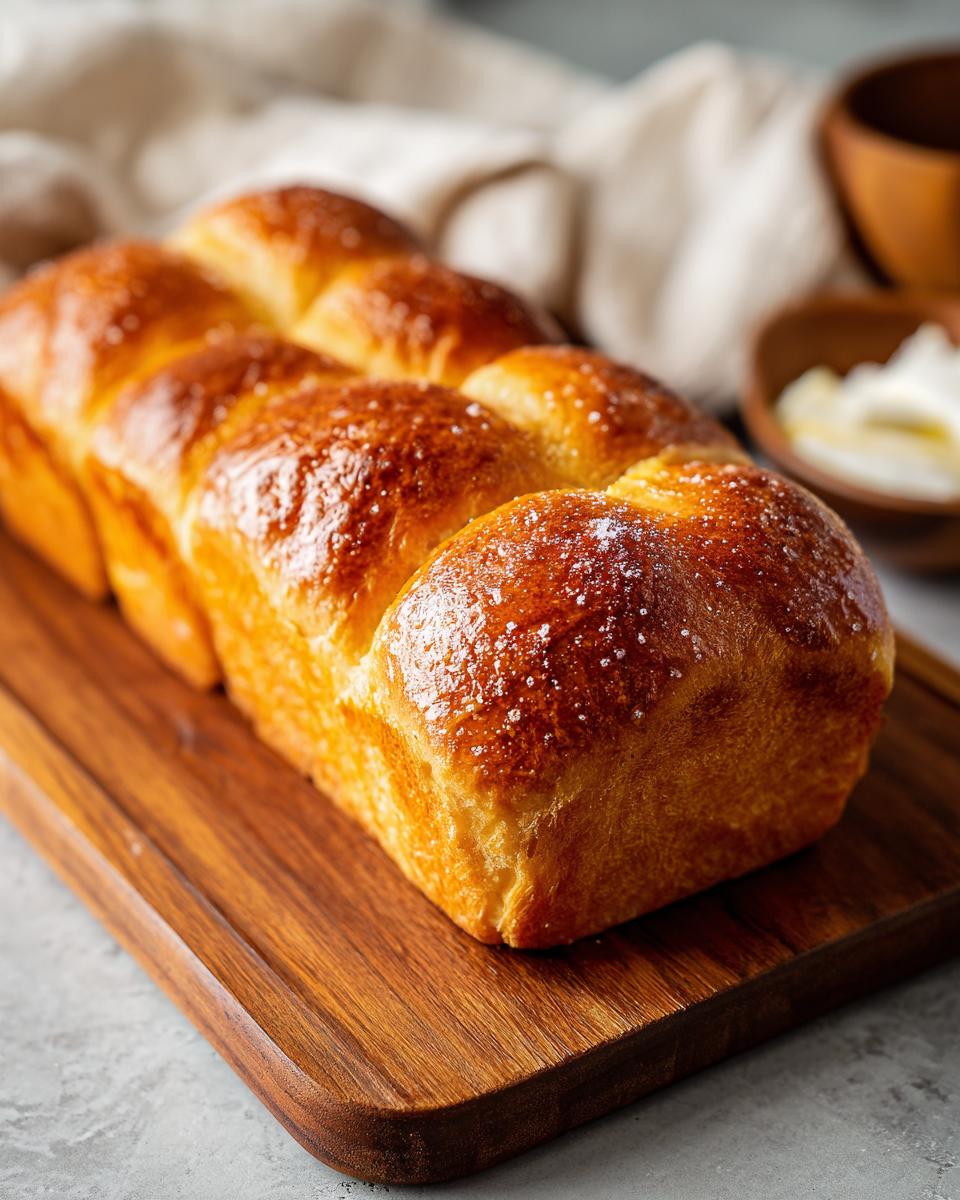 Close-up of golden brown Texas Roadhouse rolls baked to perfection on a wooden cutting board, sprinkled with sugar.