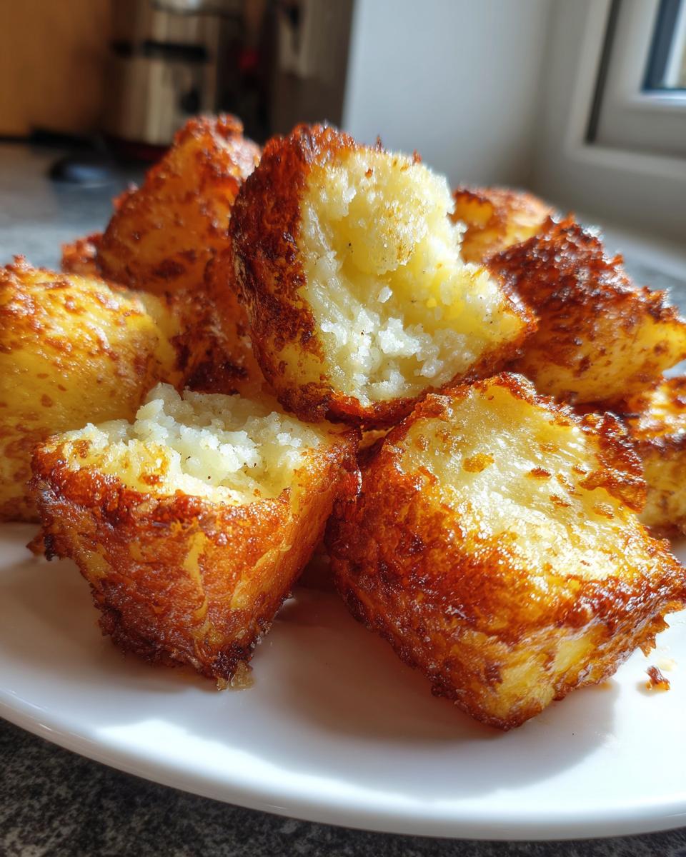 Close-up of perfectly cooked roast potatoes showing a dark, crunchy exterior and a fluffy interior.
